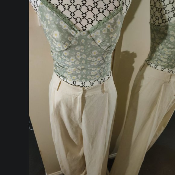 Green floral crop top - Picture 9 of 11